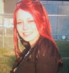 Kimberly Bettelyoun with pink hair