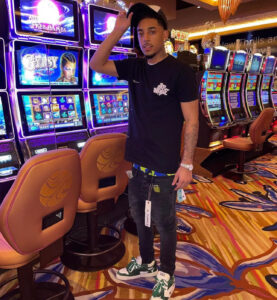Amir Walker and slot machine