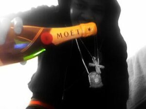 Prison Pen Pal Tyreall Duboe with Moet Champagne