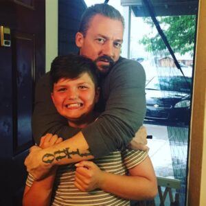Wendell Reiger with son