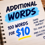add additional words to pen pal profile