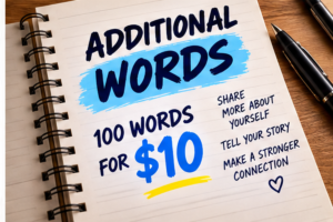 add additional words to pen pal profile