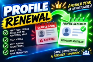 renew your penpal profile for 1 year